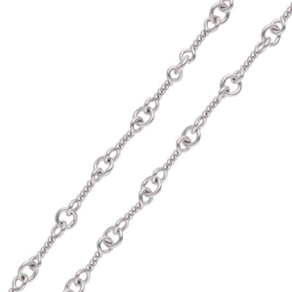 Chrome Hearts 18KWG Twist Chain Necklace Size 16 Inch