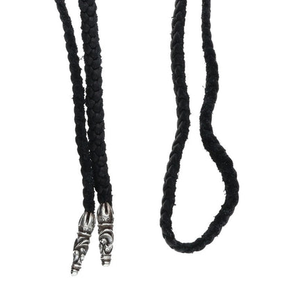 Chrome Hearts LEATHER BRAID Scroll Leather Necklace Multi