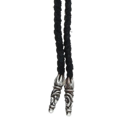 Chrome Hearts LEATHER BRAID Scroll Leather Necklace Multi