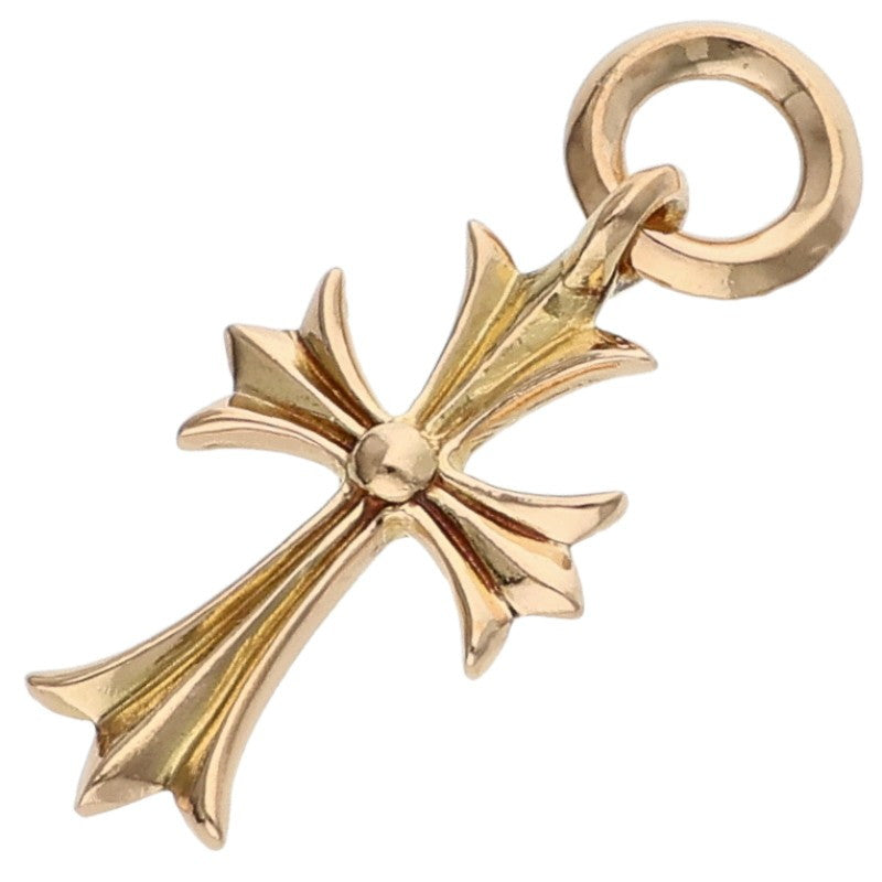 Chrome Hearts 22K TINY CH CROSS Old Charm Pendant YG