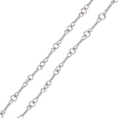 Chrome Hearts 18KWG Twist Chain Necklace Size 24 Inch