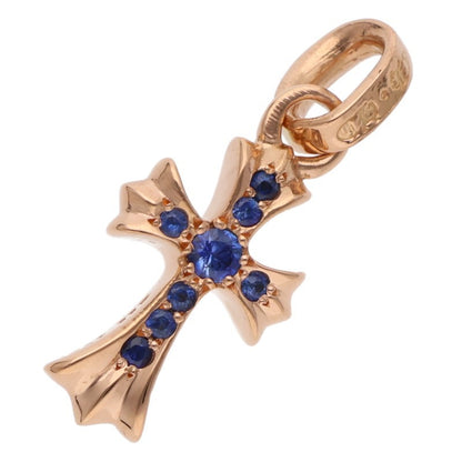 Chrome Hearts 22K Babyfat PAVE Sapphire Charm Yellow Gold