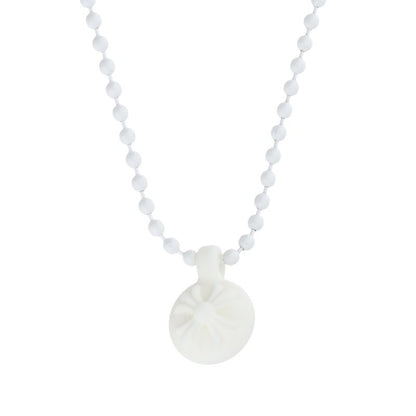 Chrome Hearts White Rubber Silicone CH Cross Ball Necklace