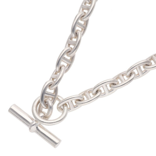 HERMES Chaine d'Ancre MM Silver Choker Necklace Size 36LINK