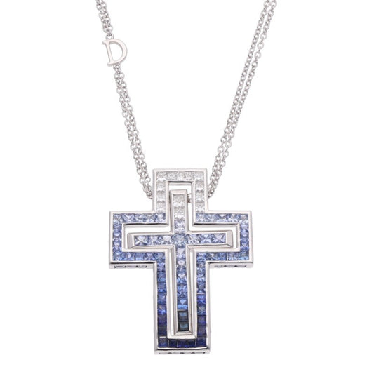 DAMIANI Belle Époque K18WG Blue Necklace Size M