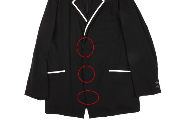 Yohji Yamamoto POUR HOMME Black Taping Jacket Size M