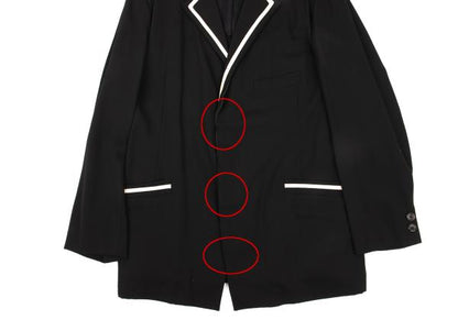 Yohji Yamamoto POUR HOMME Black Taping Jacket Size M