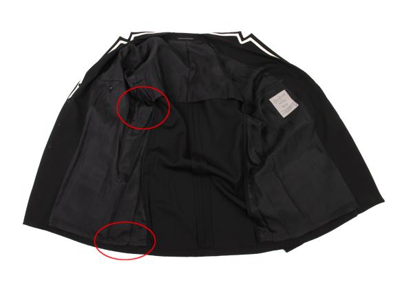 Yohji Yamamoto POUR HOMME Black Taping Jacket Size M
