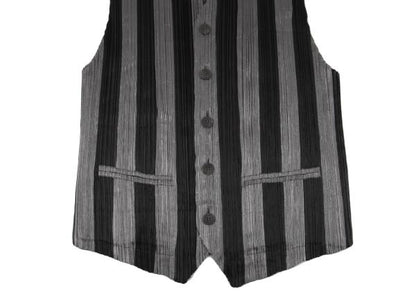 ISSEY MIYAKE MEN Front Stripe Pleated Vest Black Size M