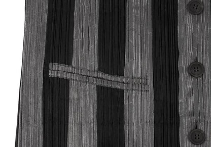ISSEY MIYAKE MEN Front Stripe Pleated Vest Black Size M