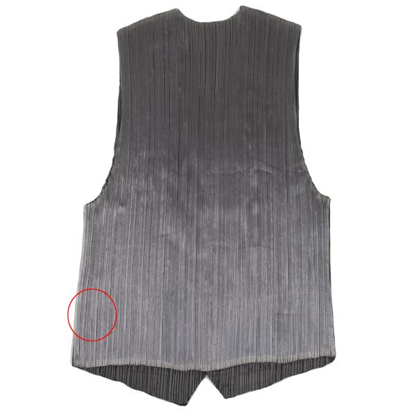 ISSEY MIYAKE MEN Front Stripe Pleated Vest Black Size M