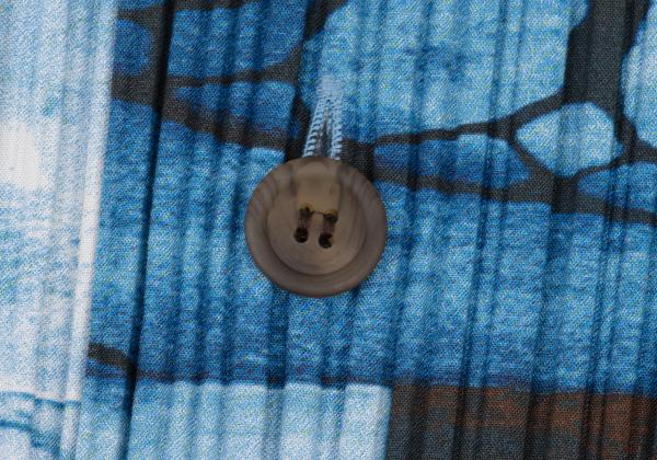 ISSEY MIYAKE MEN 97SS Geometric Floral Vest Blue Size L