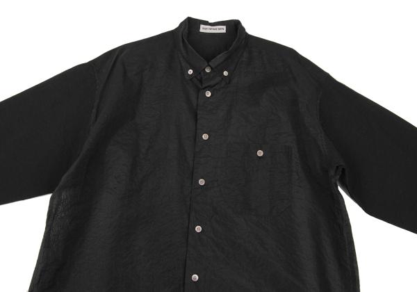 ISSEY MIYAKE MEN 96AW Cotton Nylon Stitch Shirt Black Size L