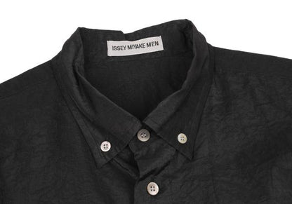 ISSEY MIYAKE MEN 96AW Cotton Nylon Stitch Shirt Black Size L