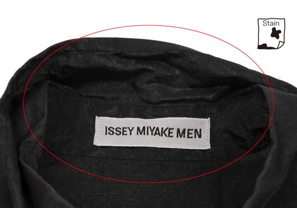 ISSEY MIYAKE MEN 96AW Cotton Nylon Stitch Shirt Black Size L