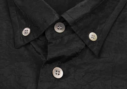 ISSEY MIYAKE MEN 96AW Cotton Nylon Stitch Shirt Black Size L
