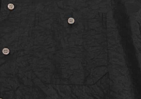 ISSEY MIYAKE MEN 96AW Cotton Nylon Stitch Shirt Black Size L