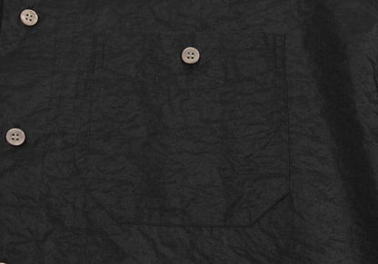 ISSEY MIYAKE MEN 96AW Cotton Nylon Stitch Shirt Black Size L
