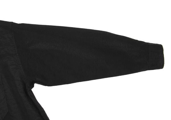 ISSEY MIYAKE MEN 96AW Cotton Nylon Stitch Shirt Black Size L