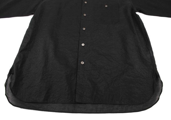 ISSEY MIYAKE MEN 96AW Cotton Nylon Stitch Shirt Black Size L