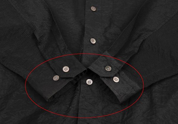ISSEY MIYAKE MEN 96AW Cotton Nylon Stitch Shirt Black Size L
