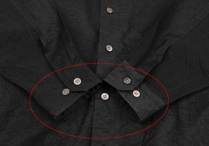 ISSEY MIYAKE MEN 96AW Cotton Nylon Stitch Shirt Black Size L