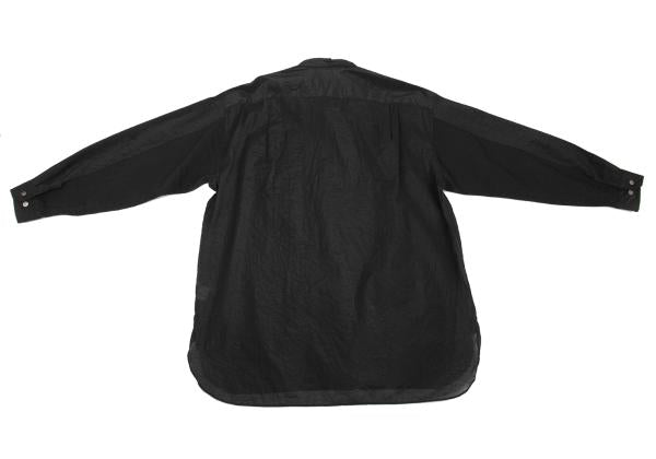 ISSEY MIYAKE MEN 96AW Cotton Nylon Stitch Shirt Black Size L