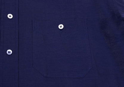 ISSEY MIYAKE MEN Rayon Nylon Shiny Shirt Blue Size L