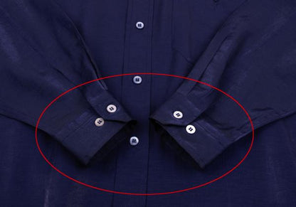 ISSEY MIYAKE MEN Rayon Nylon Shiny Shirt Blue Size L