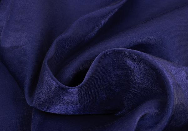 ISSEY MIYAKE MEN Rayon Nylon Shiny Shirt Blue Size L