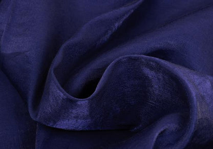 ISSEY MIYAKE MEN Rayon Nylon Shiny Shirt Blue Size L