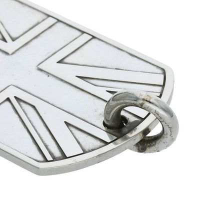 Chrome Hearts D TAG LRG Large Dog Tag Pendant Size Silver