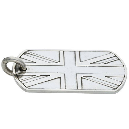 Chrome Hearts D TAG LRG Large Dog Tag Pendant Size Silver