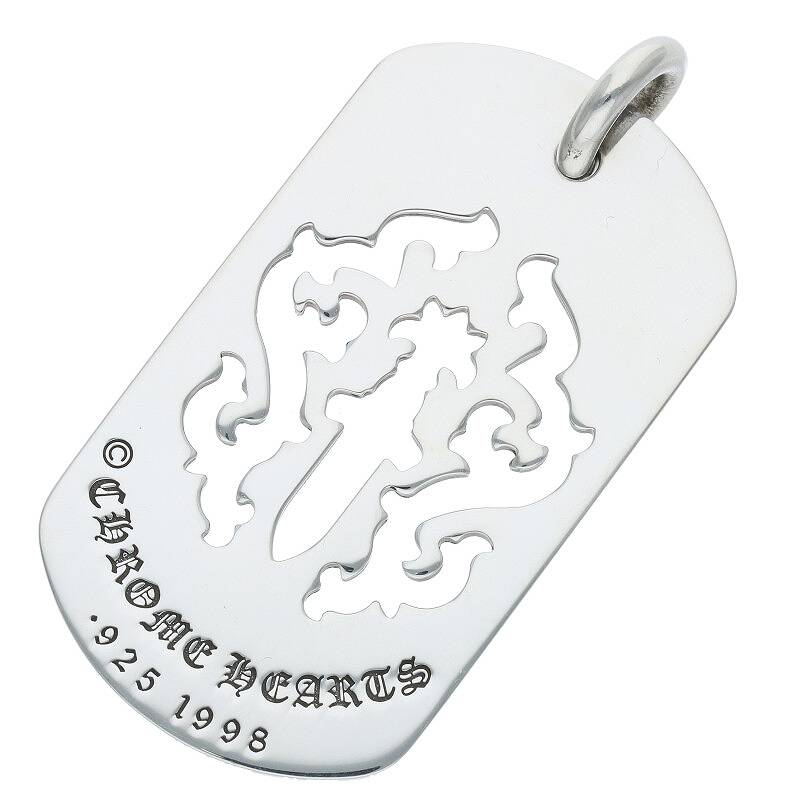 Chrome Hearts Dagger Cutout Dog Tag Pendant Size ONE SIZE