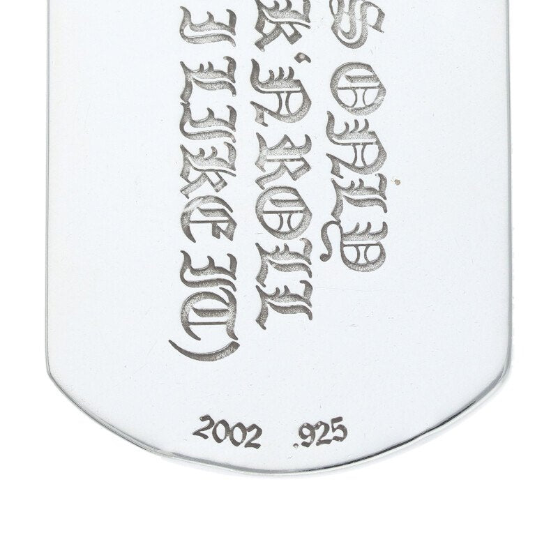 Chrome Hearts D TAG LRG LT Lip & Tongue Dog Size ONE Silver