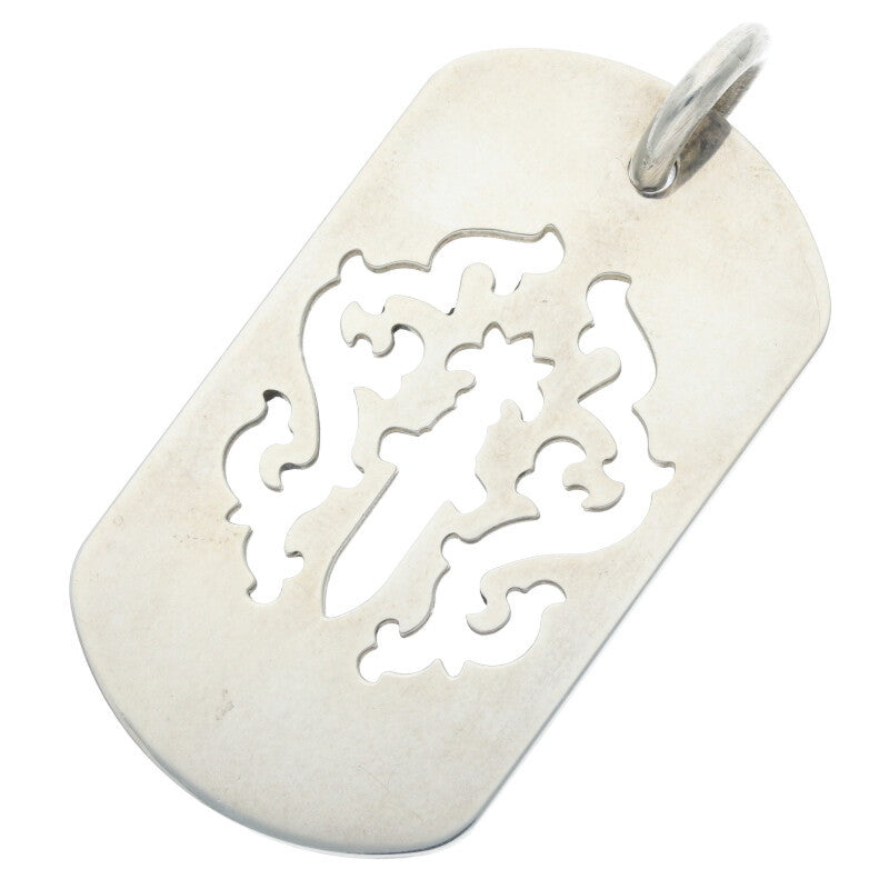 Chrome Hearts D TAG LRG Dagger Cutout Dog Tag Size Silver