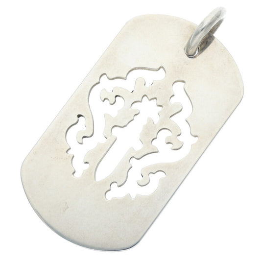 Chrome Hearts D TAG LRG Dagger Cutout Dog Tag Size Silver