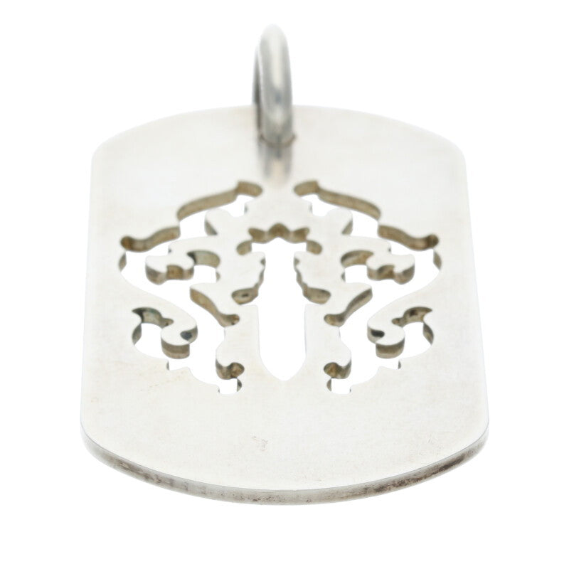 Chrome Hearts D TAG LRG Dagger Cutout Dog Tag Size Silver
