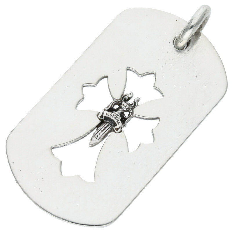 Chrome Hearts 925 Cutout Cross Dagger Dog Tag