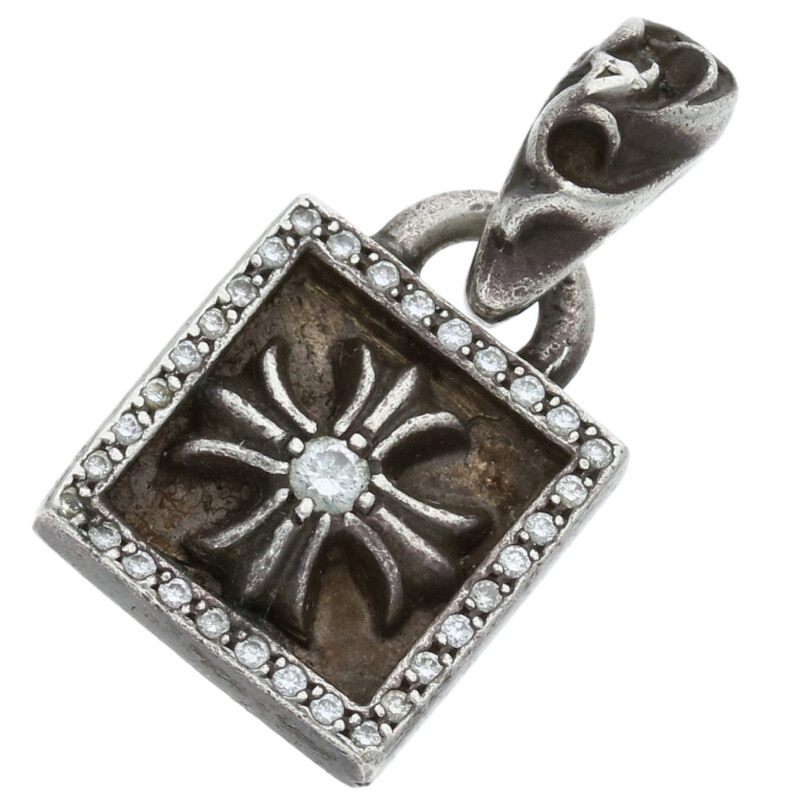 Chrome Hearts 925 Framed CH Plus Pave Diamond Size ONE SIZE