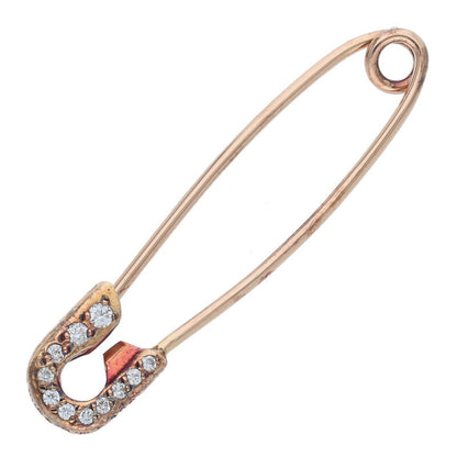 Chrome Hearts 22K Small Safety Pin Pave Size ONE SIZE
