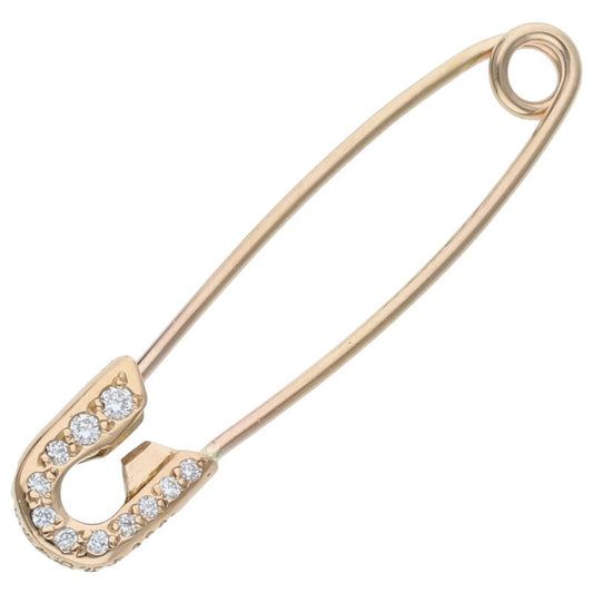 Chrome Hearts 22K Safety Pin Pave Diamond Size ONE SIZE