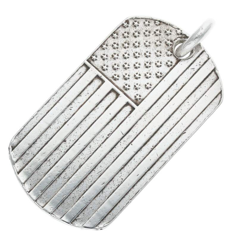 Chrome Hearts American Flag Large Dog Tag 925 Size ONE SIZE