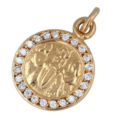 Chrome Hearts 22K PAVE Diamond Angel Medal Charm Multi