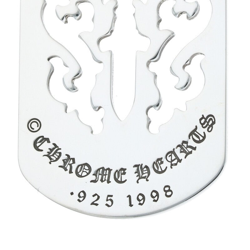 Chrome Hearts Large Fleur Dagger Dog Tag