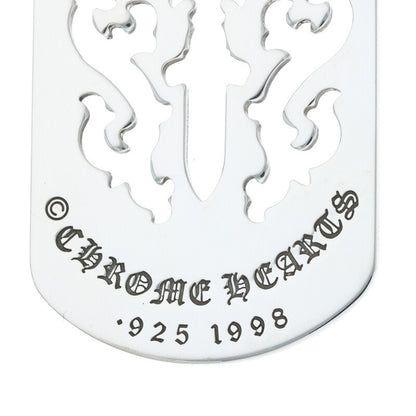 Chrome Hearts Large Fleur Dagger Dog Tag