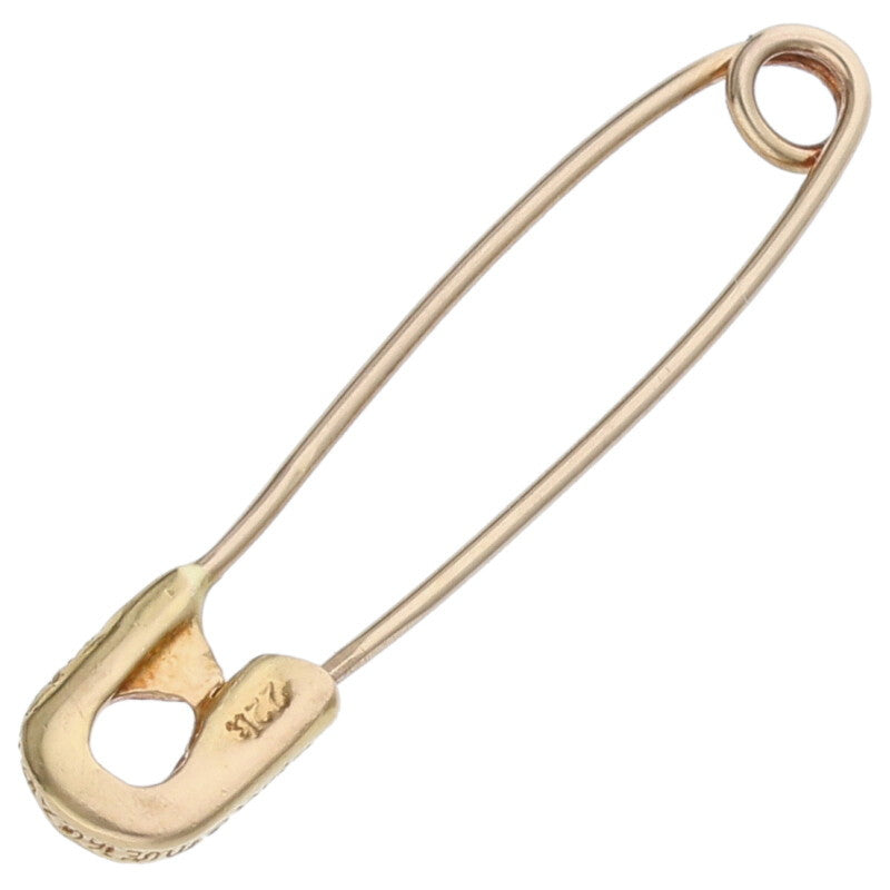 Chrome Hearts 22K Pave Diamond Safety Pin Gold Size ONE SIZE