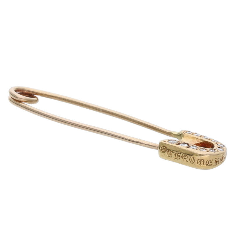 Chrome Hearts 22K Pave Diamond Safety Pin Gold Size ONE SIZE