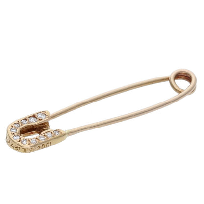 Chrome Hearts 22K Pave Diamond Safety Pin Gold Size ONE SIZE