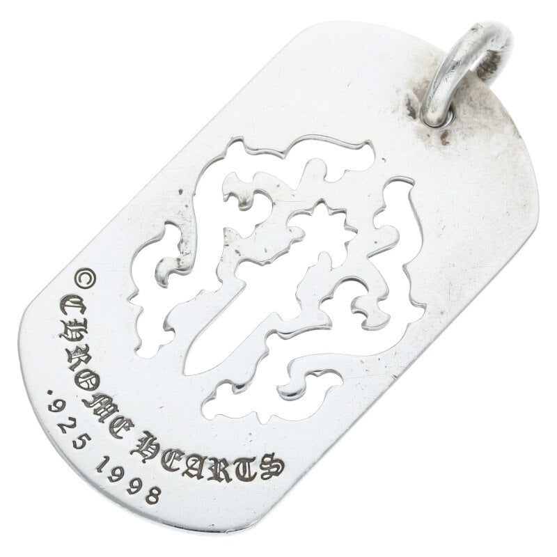 Chrome Hearts Large Dagger Cutout Dog Tag Size ONE Silver